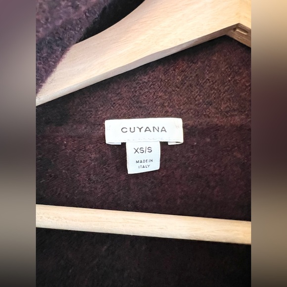 Cuyana wool yak hair cardigan sweater maroon size XS/S - Picture 4 of 8